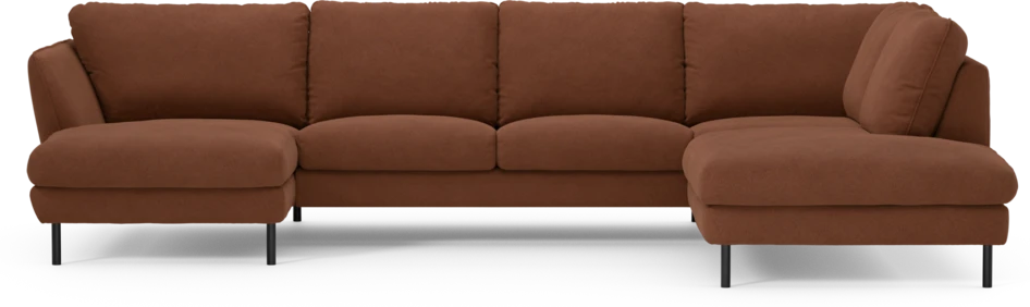 Madison Lux - 2-sits soffa med schäslong vänster och divan höger - Orange