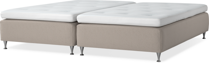 Delux Sense - Ramsäng, dubbelsäng med bäddmadrass - Beige