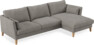 Winston - 3-sits soffa med schäslong, vändbar - Grå