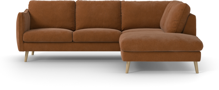 Madison Lux - 2-sits soffa med divan höger - Orange
