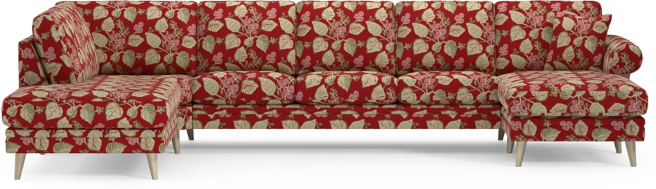 Eden - 3-sits soffa med divan vänster och schäslong höger - Flerfärgad