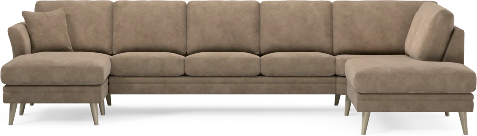 Eden - 3-sits soffa med schäslong vänster och divan höger - Beige