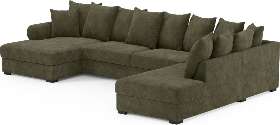 Town - 3-sits soffa med divan höger och schäslong vänster - Grön