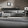 Romance - 3-sits soffa med schäslong vänster - Grå