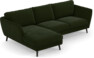 Madison Lux - 2-sits soffa med schäslong vänster - Grön