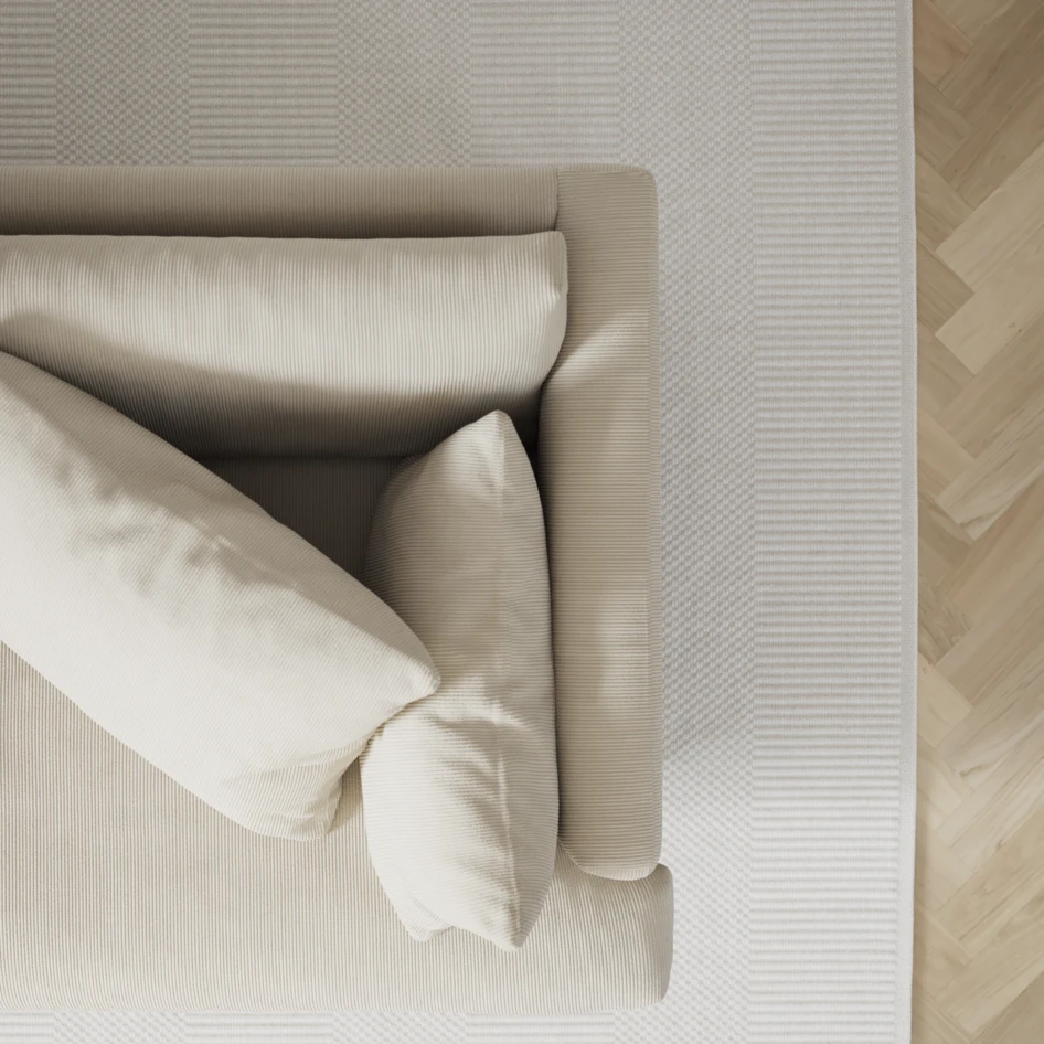 Harper - 3-sits soffa med divan höger - Vit
