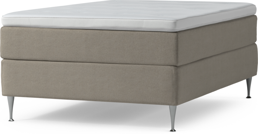 Delux Dream - Kontinentalsäng, enkelsäng 140 cm med bäddmadrass och sängben - Beige