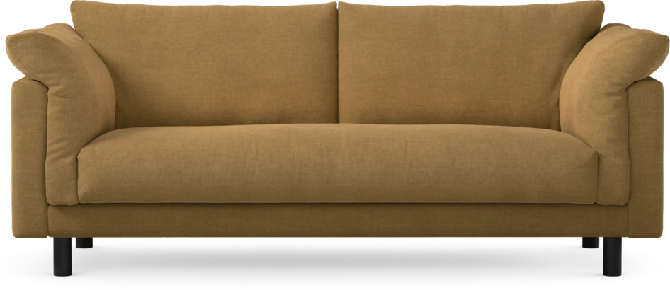Cherrie - 2,5-sits soffa, hel dyna, fast klädsel - Gul