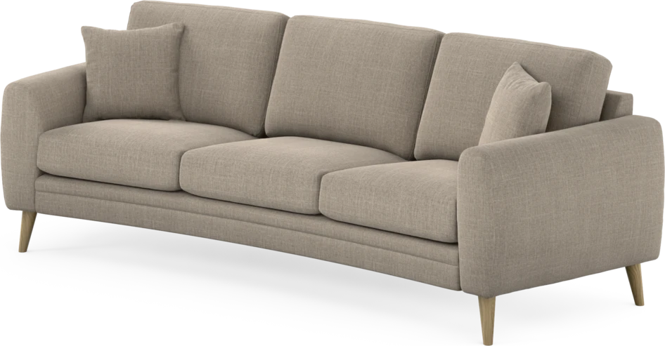 Eden - 3-sits soffa svängd - Beige