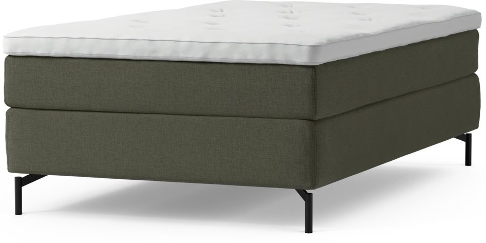 Delux Sense - Kontinentalsäng, enkelsäng 120 cm med bäddmadrass och sängben