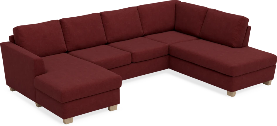 Friday - 3-sits soffa med schäslong vänster och divan höger - Rosa