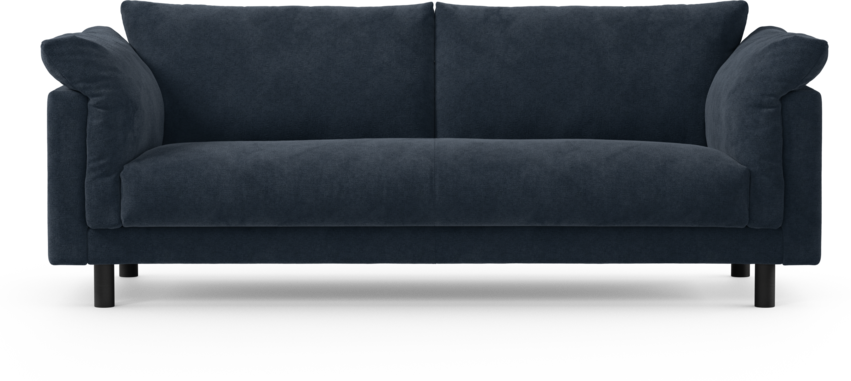 Cherrie - 3-sits soffa, hel dyna, fast klädsel - Blå