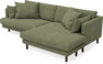 Harper - 4-sits med schäslong XL höger - Grön