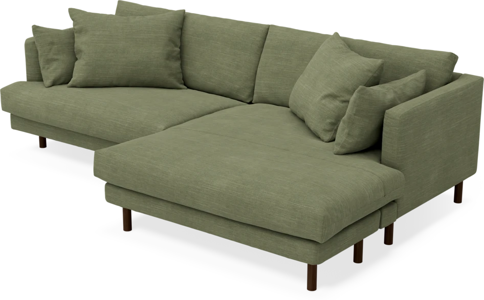 Harper - 4-sits med schäslong XL höger - Grön