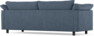 Cherrie - 3-sits soffa, hel dyna, fast klädsel - Blå