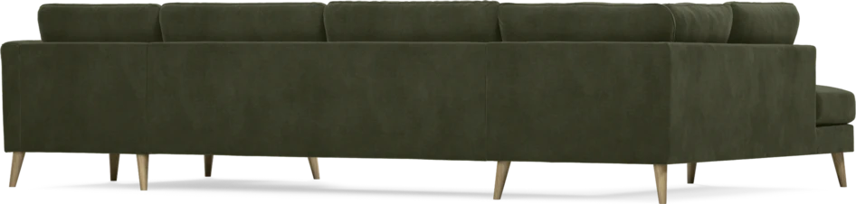 Bridge - 3-sits soffa med divan vänster och schäslong höger - Grön