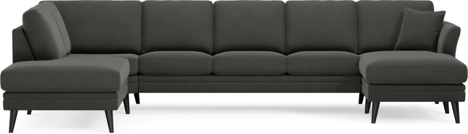 Eden - 3-sits soffa med divan vänster och schäslong höger - Grå