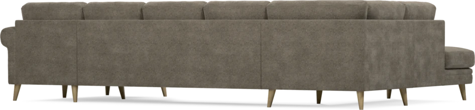 Eden - 3-sits soffa med divan vänster och schäslong höger - Brun