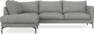 Impression Delux - 3-sits soffa med divan vänster - Grå