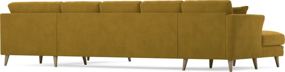 Eden - 3-sits soffa med schäslong vänster och divan höger - Gul