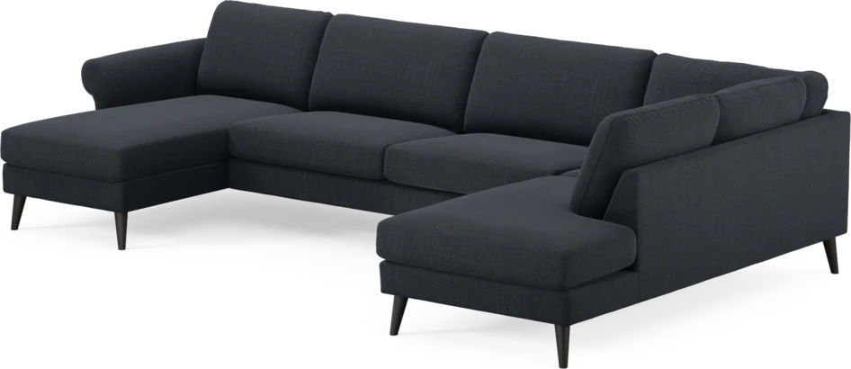 Bridge - 3-sits soffa med schäslong vänster och divan höger - Blå