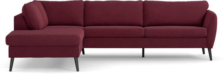 County - 2,5-sits soffa med divan vänster - Röd