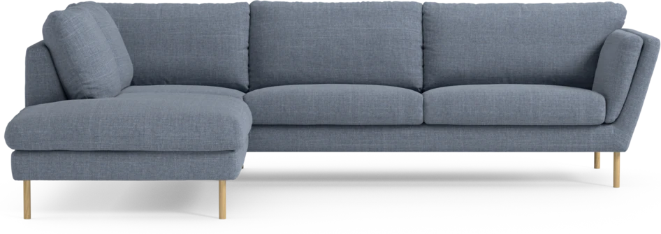 Madison Lux - 3-sits soffa med divan vänster - Blå