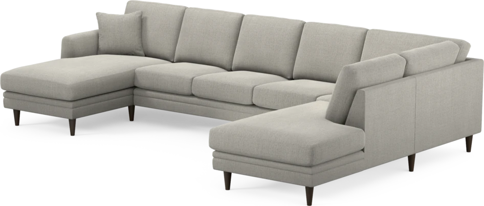 Eden - 3-sits soffa med schäslong vänster och divan höger - Grå