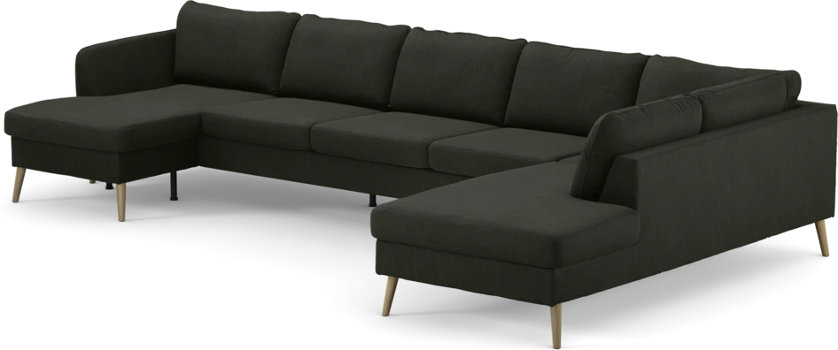 County - 4-sits soffa med schäslong vänster och divan höger - Grön