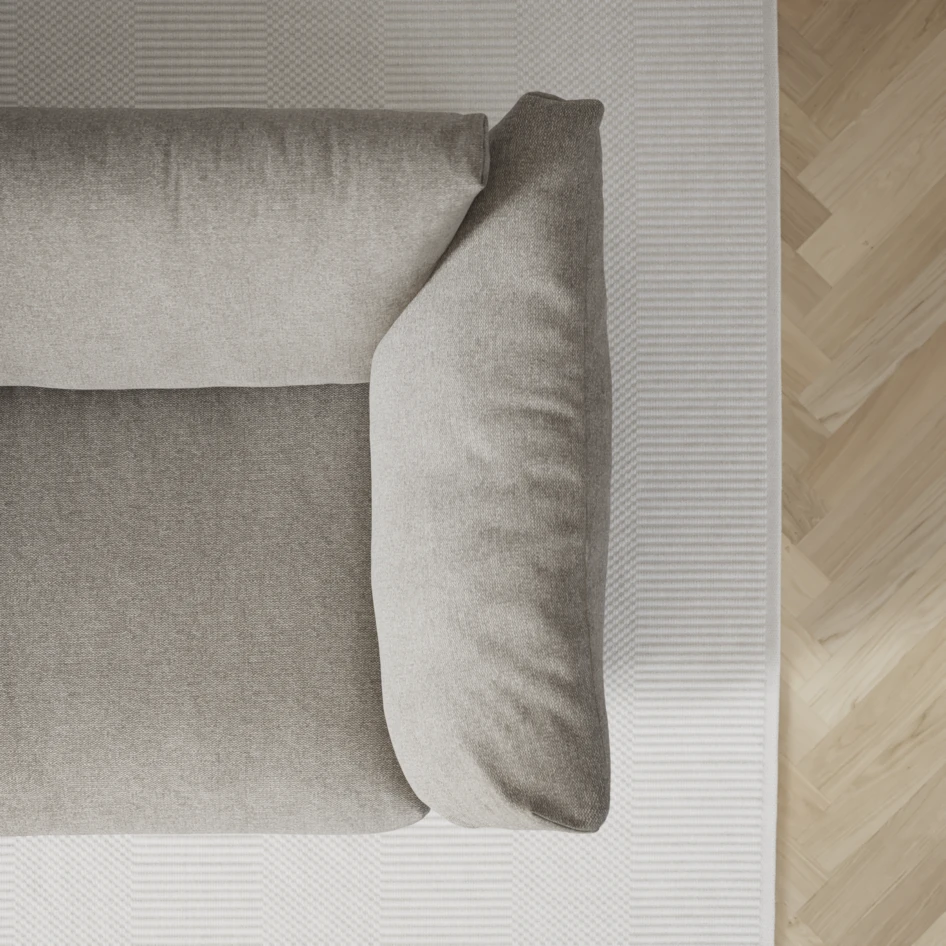 Cherrie - 3-sits soffa med divan höger, fast klädsel - Grå