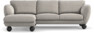 Madison Lux - 2-sits soffa med schäslong vänster - Grå