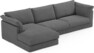Cherrie Klädsel -  3-sits soffa med schäslong vänster - Grå