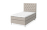 Sleep Delux - Kontinentalsäng, enkelsäng med bäddmadrass Dream Delux vit - Beige