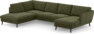 Madison Lux - 2-sits soffa med divan vänster och schäslong höger - Grön