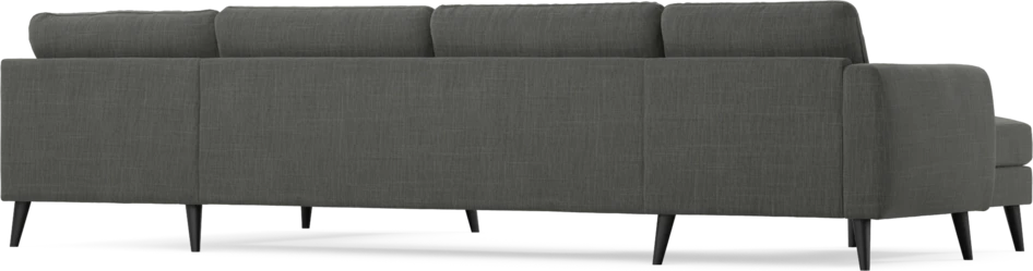 Bridge - 3-sits soffa med schäslong vänster och divan höger - Grå