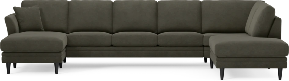 Eden - 3-sits soffa med schäslong vänster och divan höger - Grå