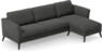 Bridge - 3-sits soffa med schäslong höger - Svart