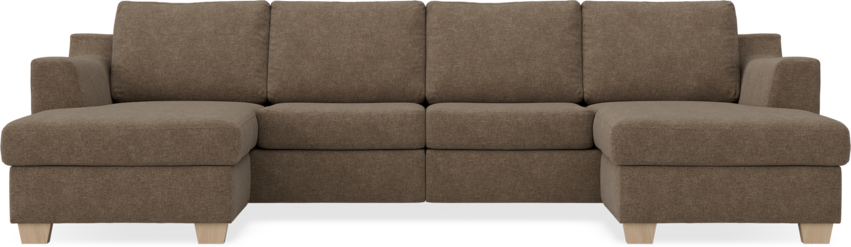 Friday - 2-sits soffa med två schäslonger - Brun