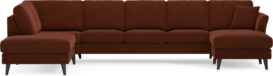Eden - 3-sits soffa med divan vänster och schäslong höger - Orange