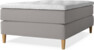 Delux Exclusive - Kontinentalsäng, enkelsäng 140 cm med bäddmadrass - Grå