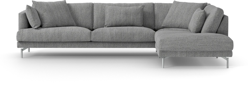 Harper - 3-sits soffa med divan höger - Grå