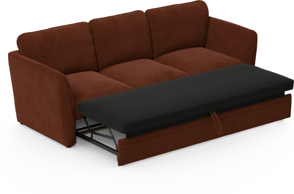 Öland - Bäddsoffa 3-sits, längsbäddad - Orange