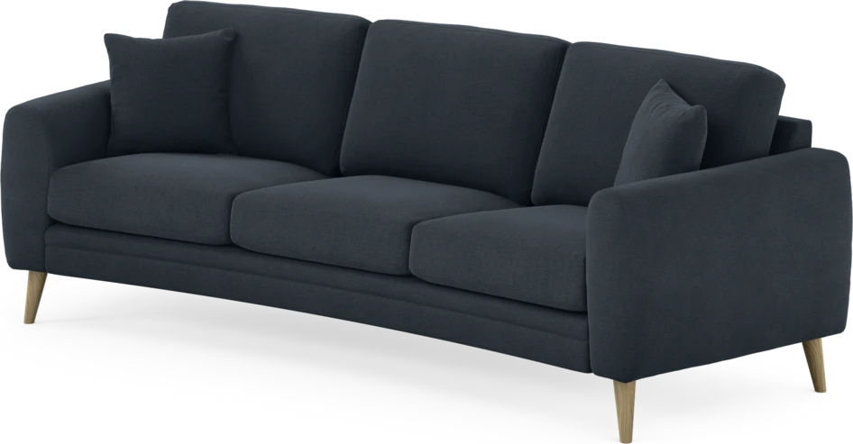 Eden - 3-sits soffa svängd - Blå