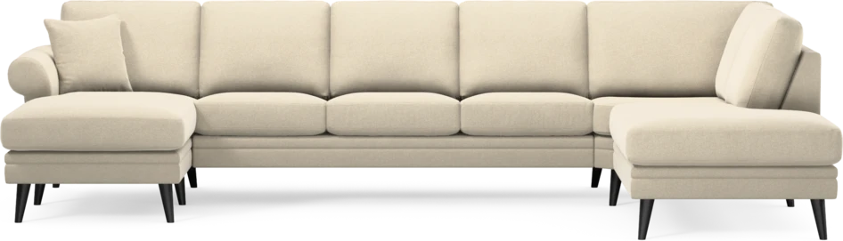 Eden - 3-sits soffa med schäslong vänster och divan höger - Beige