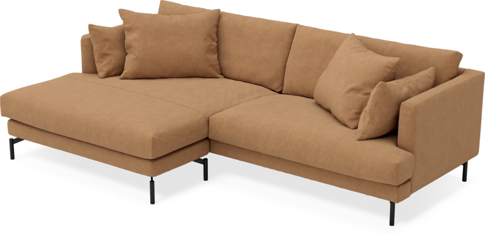 Harper - 4-sits med schäslong XL vänster - Gul