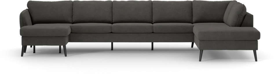 County - 4-sits soffa med schäslong vänster och divan höger - Brun