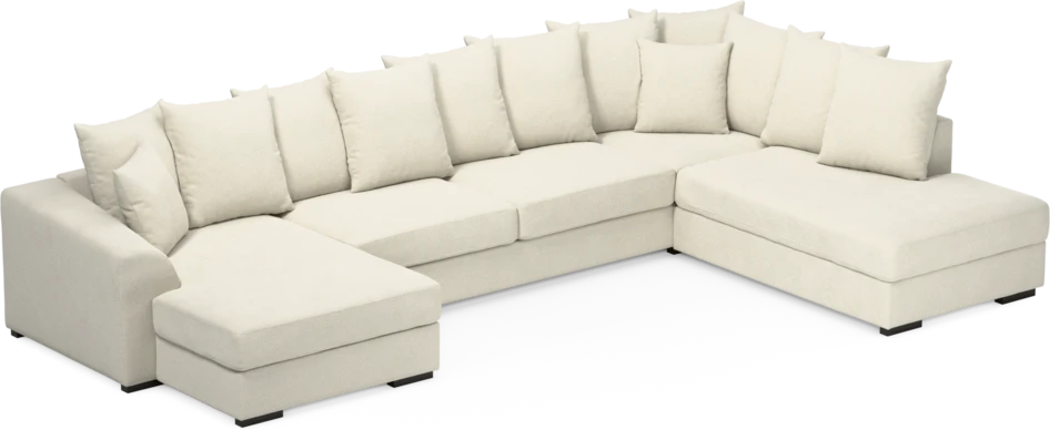 Town - 3-sits soffa med divan höger och schäslong vänster - Vit