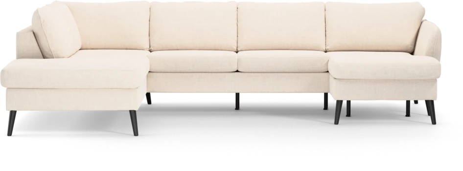 County - 3-sits soffa med divan vänster och schäslong höger - Vit