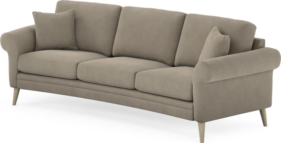 Eden - 3-sits soffa svängd - Beige