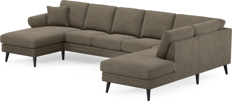 Eden - 3-sits soffa med schäslong vänster och divan höger - Beige
